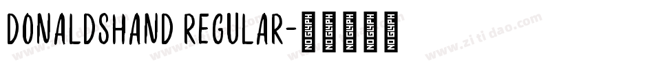 DonaldsHand Regular字体转换
